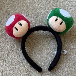 Nintendo Red and Green Mushroom Headband